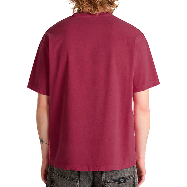 Camiseta Wash para hombre color burgundy