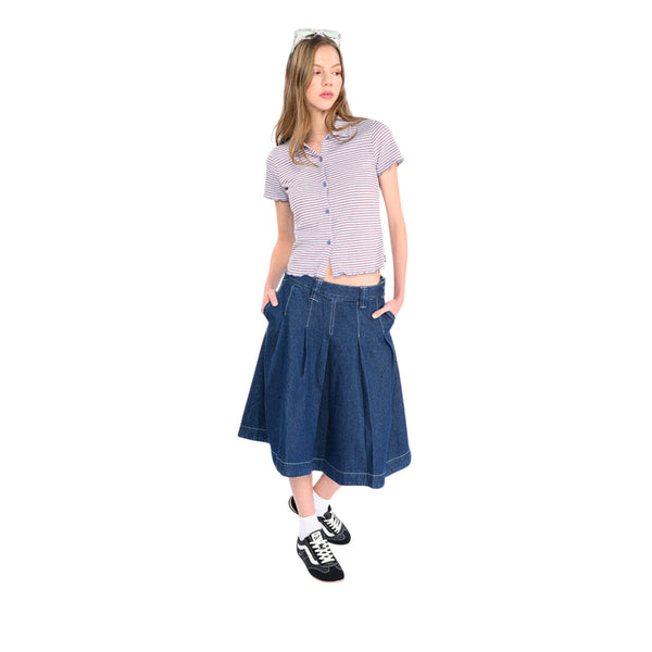 Falda Courty para mujer color azul