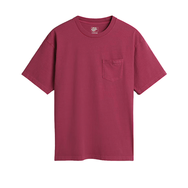 Camiseta Wash para hombre color burgundy
