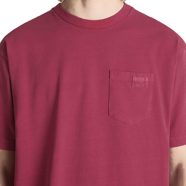 Camiseta Wash para hombre color burgundy